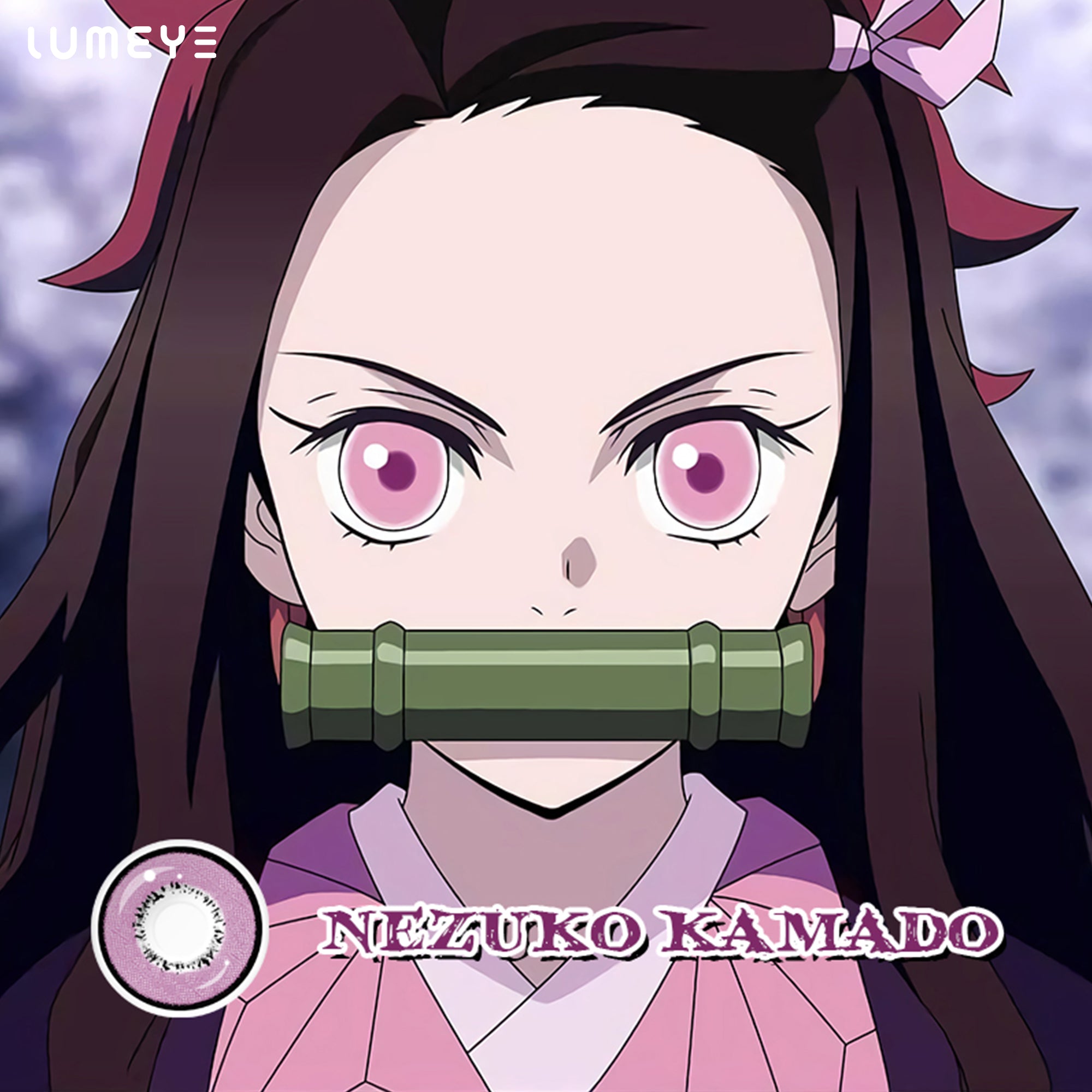 Best COLORED CONTACTS - Demon Slayer - LUMEYE Nezuko Kamado Colored Contact Lenses - LUMEYE