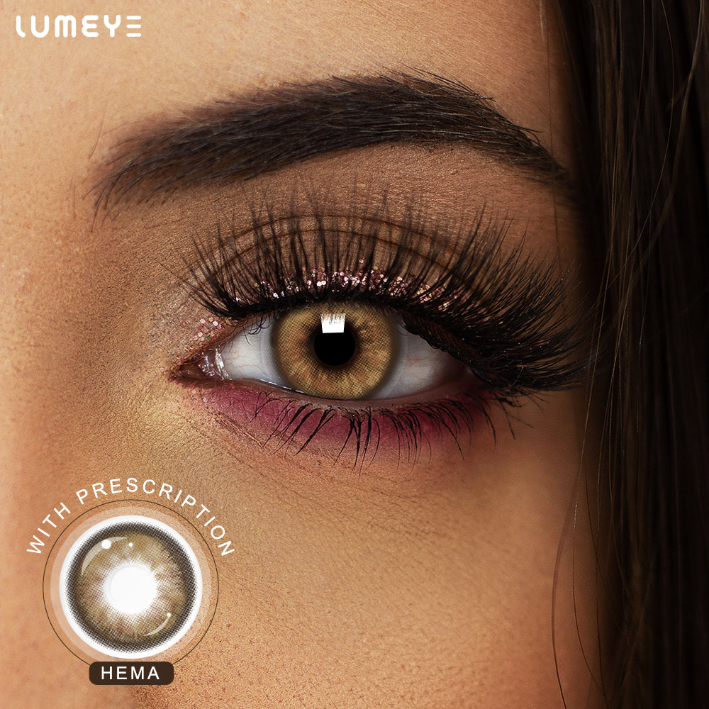 Best COLORED CONTACTS - LUMEYE Nude Brown Colored Contact Lenses - LUMEYE