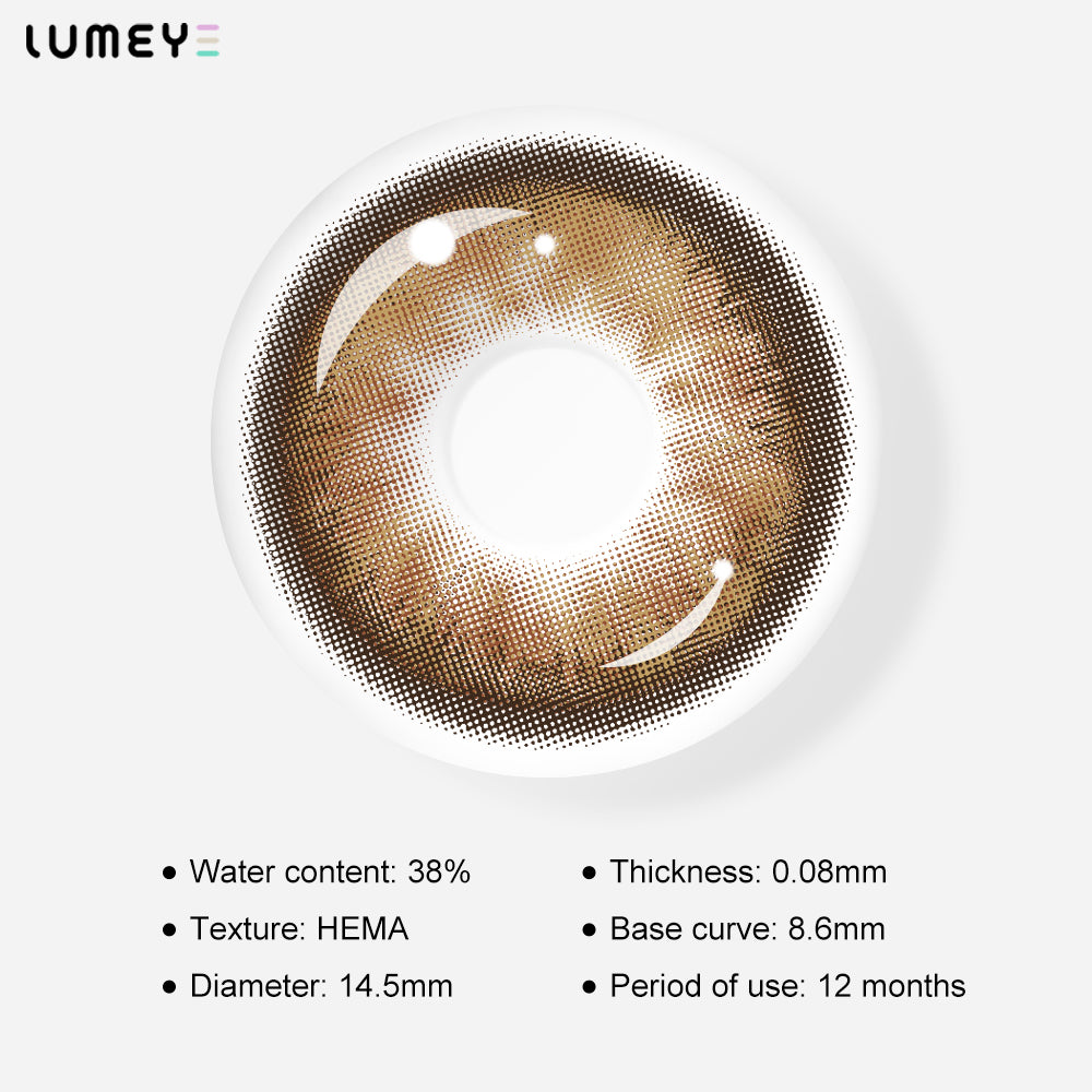 Best COLORED CONTACTS - LUMEYE Nude Brown Colored Contact Lenses - LUMEYE