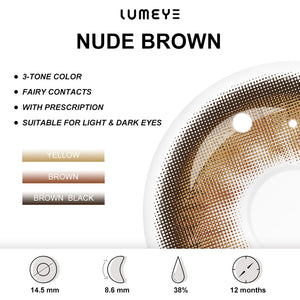 Best COLORED CONTACTS - LUMEYE Nude Brown Colored Contact Lenses - LUMEYE