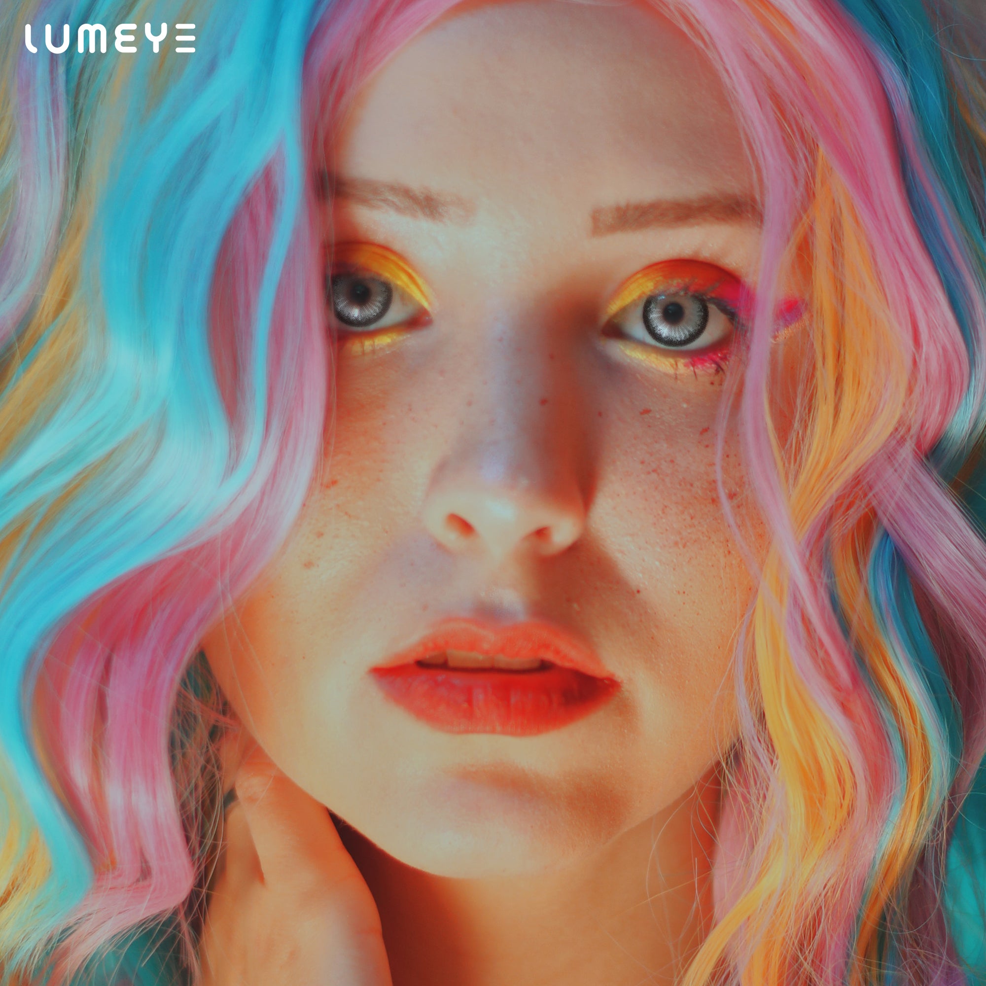 Best COLORED CONTACTS - LUMEYE Pop Blue Colored Contact Lenses - LUMEYE
