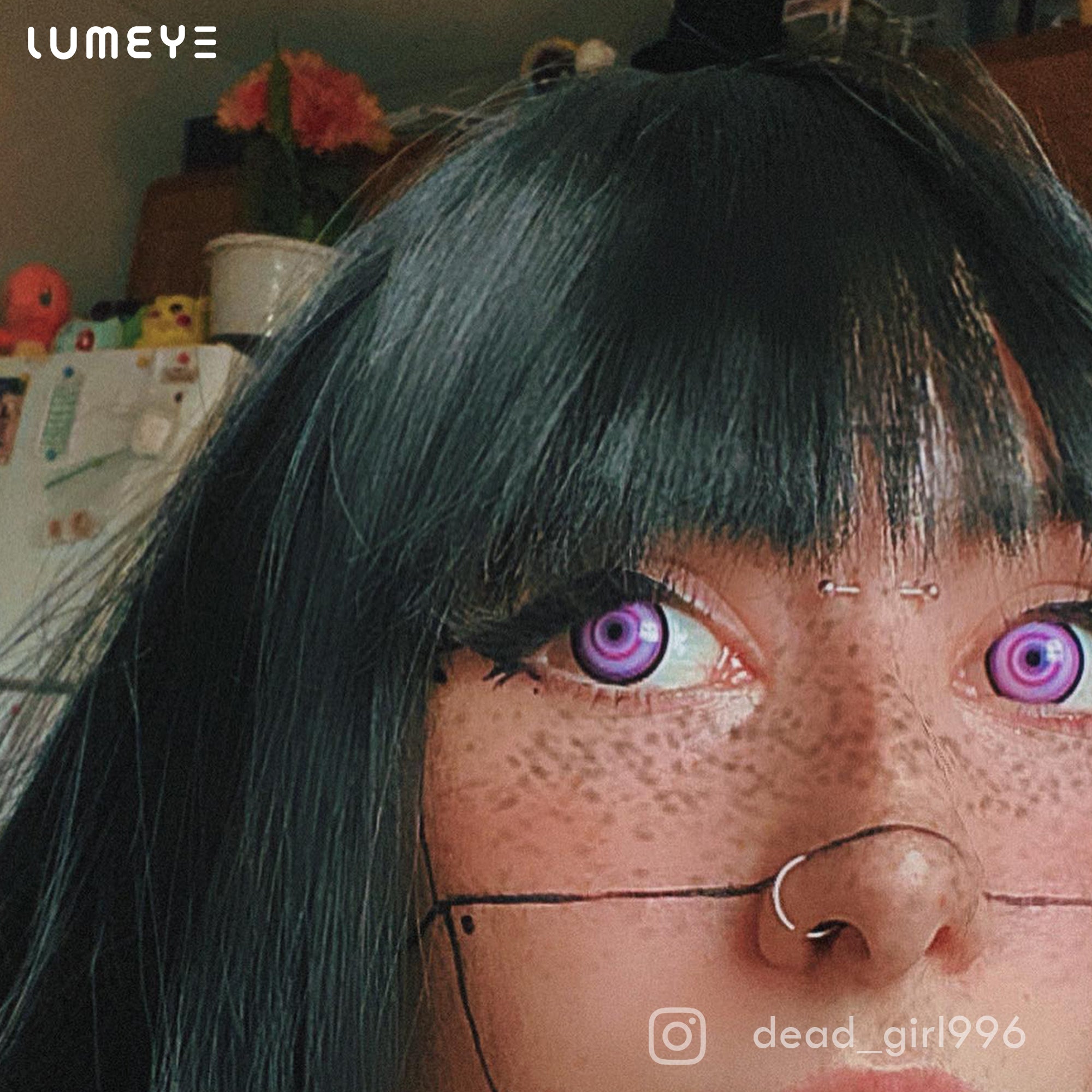 Best COLORED CONTACTS - Eureka Seven - LUMEYE Sakuya Purple Colored Contact Lenses - LUMEYE