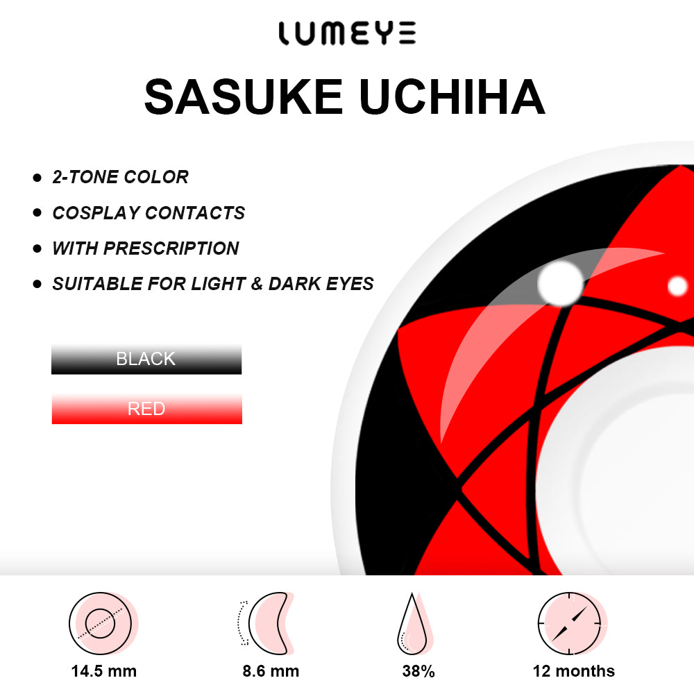 Best COLORED CONTACTS - Naruto - LUMEYE Sasuke Uchiha Colored Contact Lenses - LUMEYE