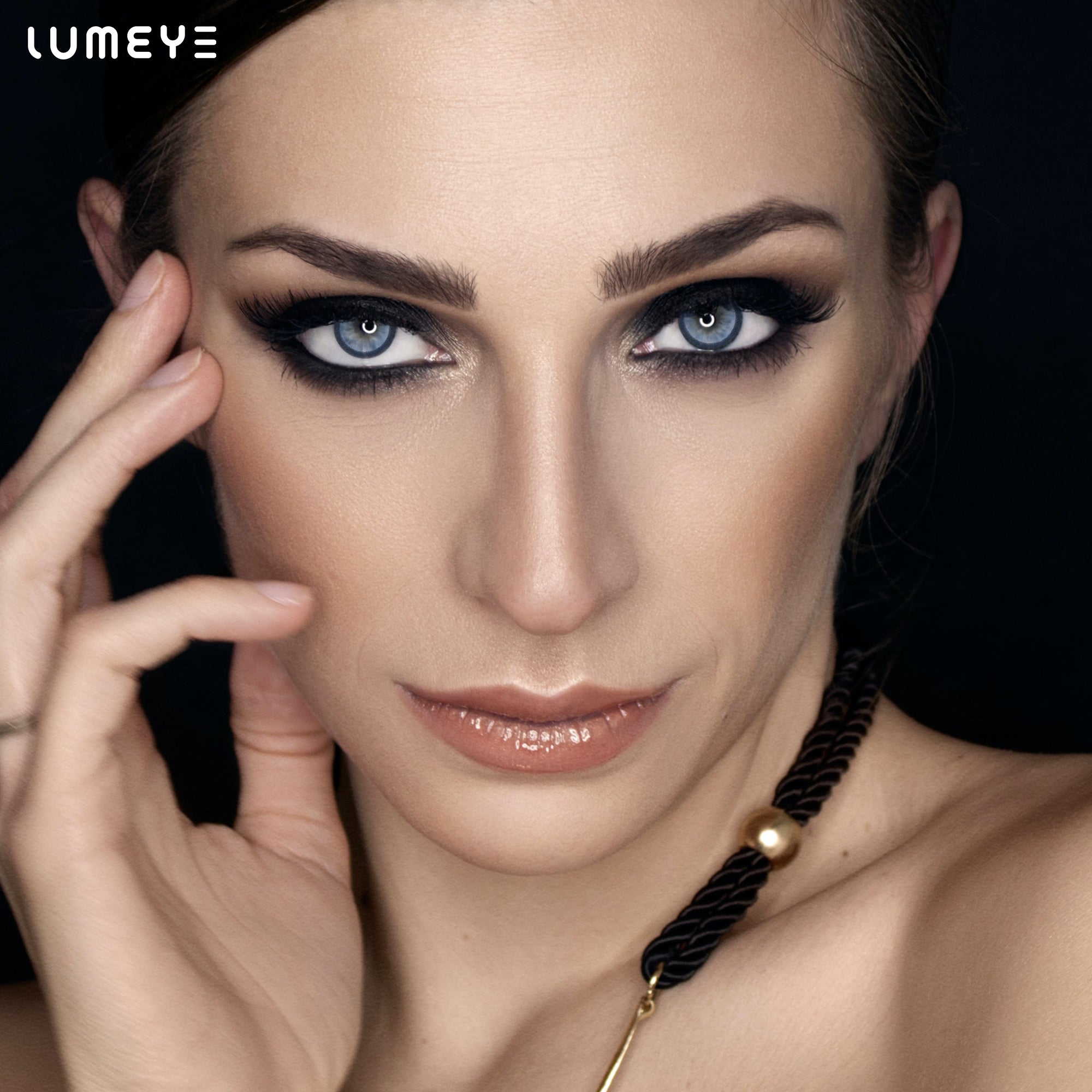 Best COLORED CONTACTS - LUMEYE Shadow Blue Colored Contact Lenses - LUMEYE
