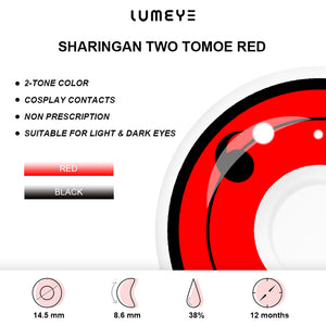 Best COLORED CONTACTS - Naruto - LUMEYE Sharingan Two Tomoe Red Colored Contact Lenses - LUMEYE