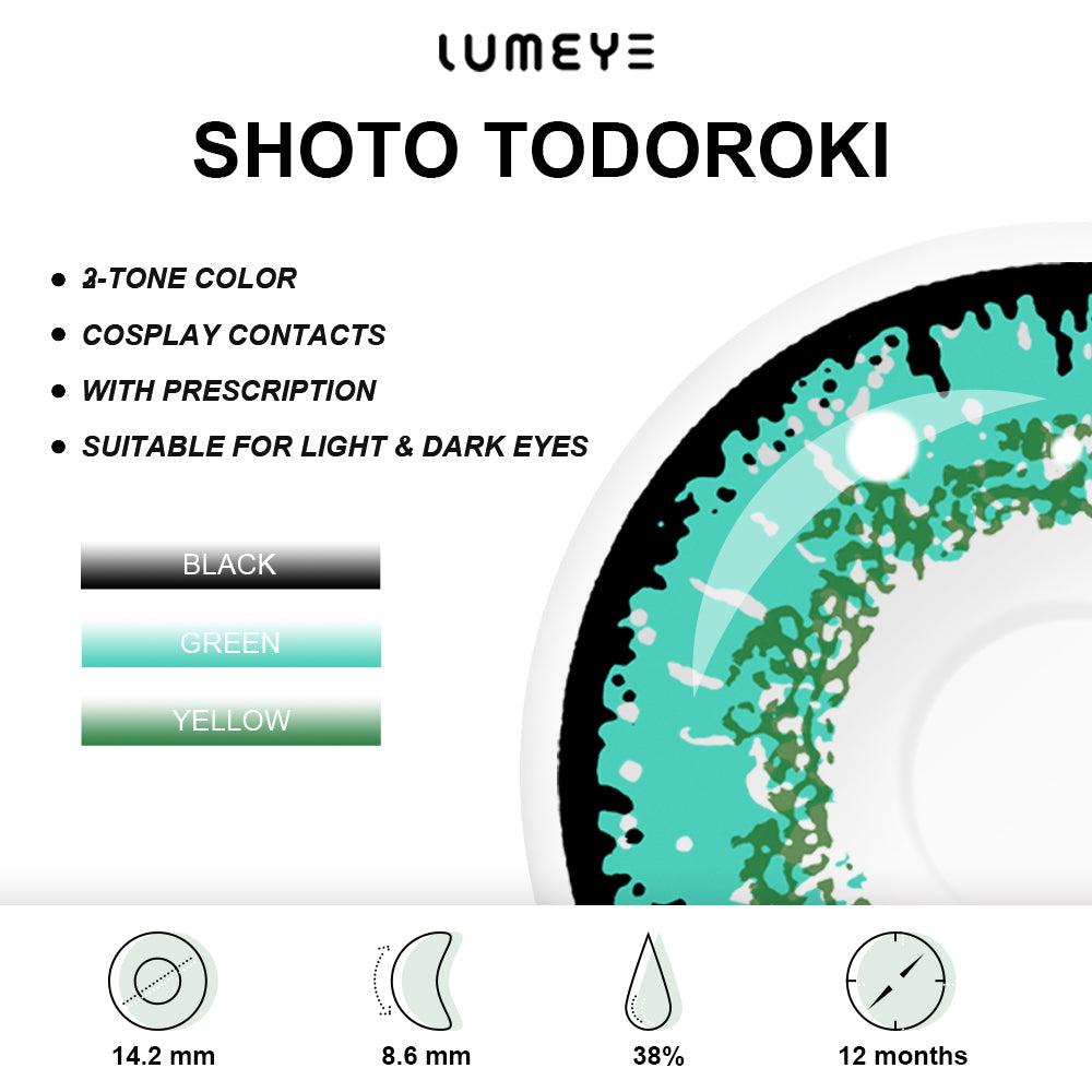 Best COLORED CONTACTS - My Hero Academia - LUMEYE Shoto Todoroki Colored Contact Lenses - LUMEYE