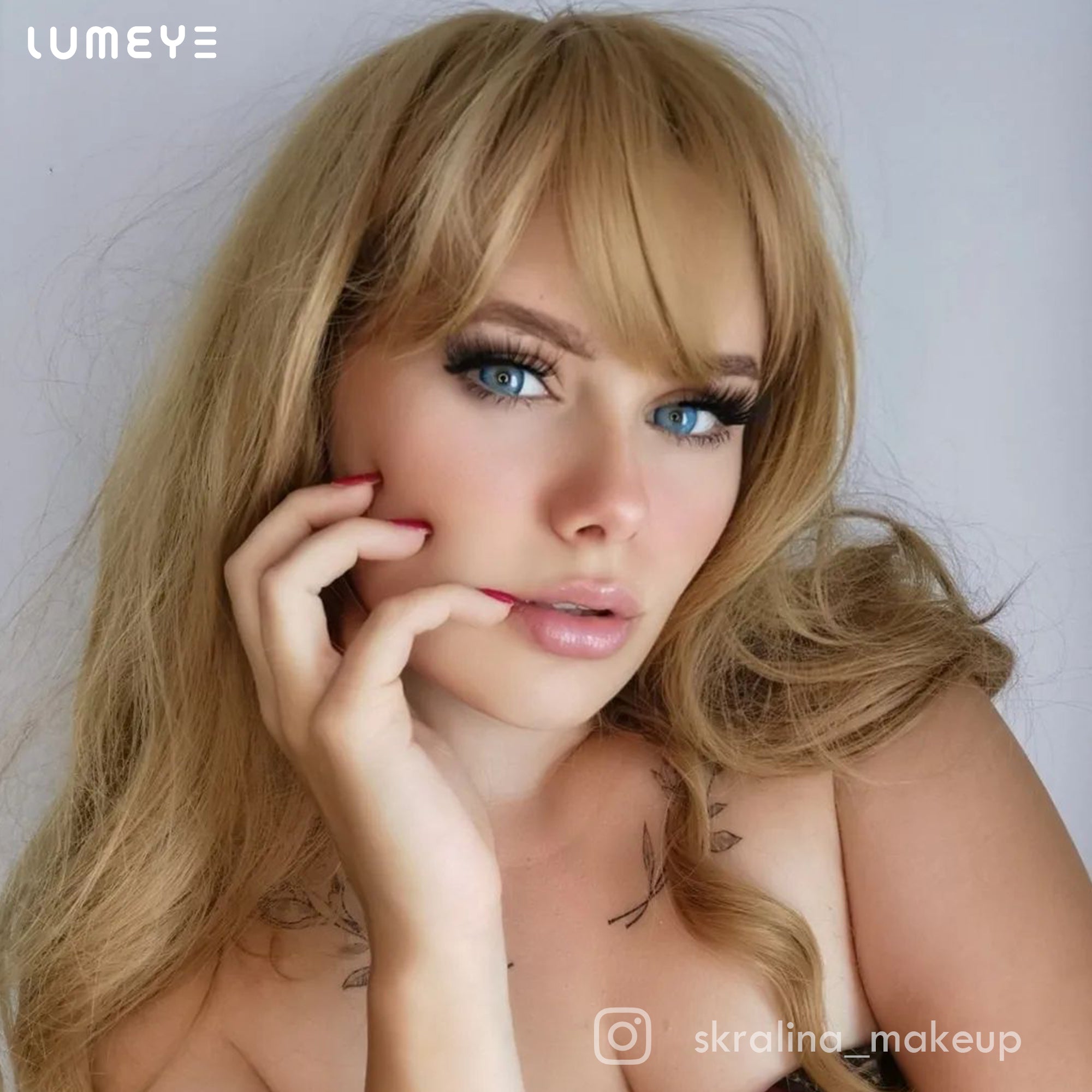 Best COLORED CONTACTS - LUMEYE Silver Beach Blue Colored Contact Lenses - LUMEYE
