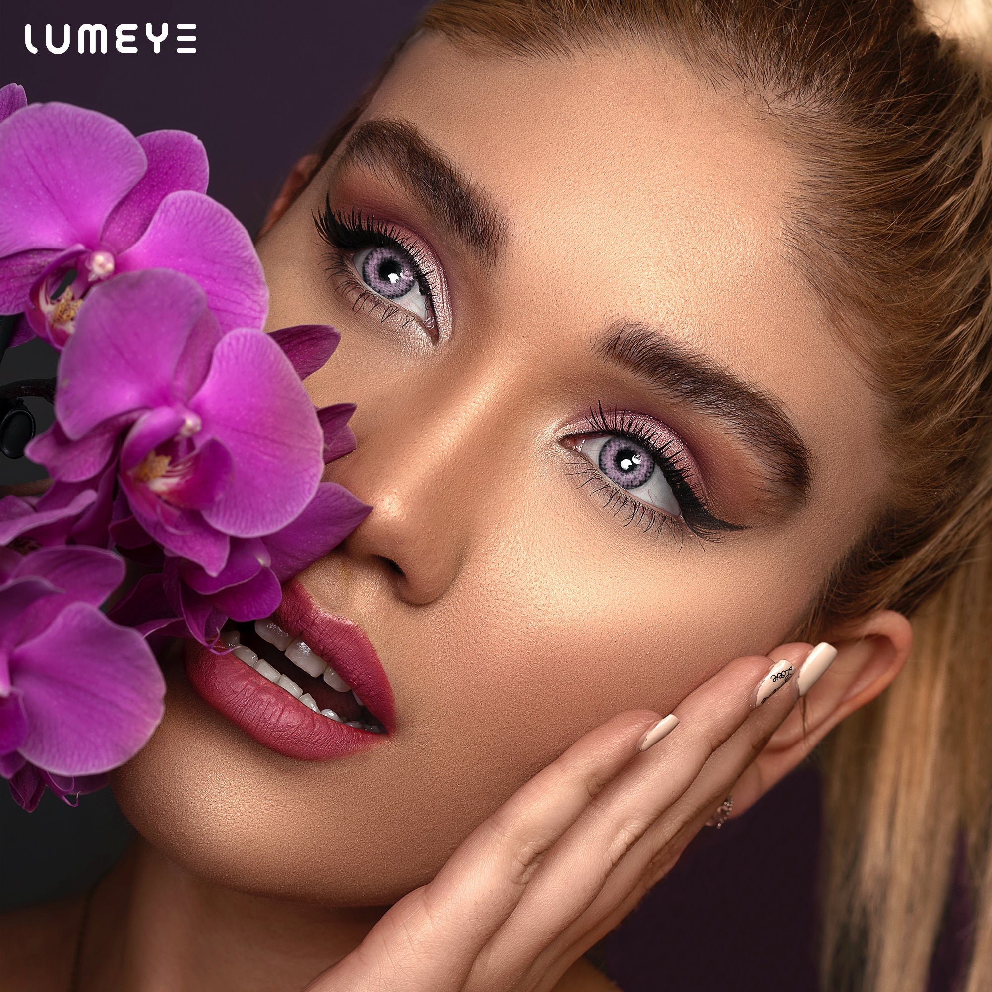 Best COLORED CONTACTS - LUMEYE Tequila Pink Colored Contact Lenses - LUMEYE