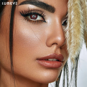 Best COLORED CONTACTS - LUMEYE Tipsy Red Colored Contact Lenses - LUMEYE