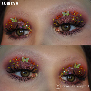Best COLORED CONTACTS - LUMEYE Tipsy Red Colored Contact Lenses - LUMEYE