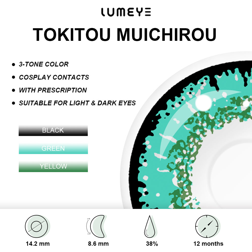 Best COLORED CONTACTS - Demon Slayer - LUMEYE Tokitou Muichirou Colored Contact Lenses - LUMEYE