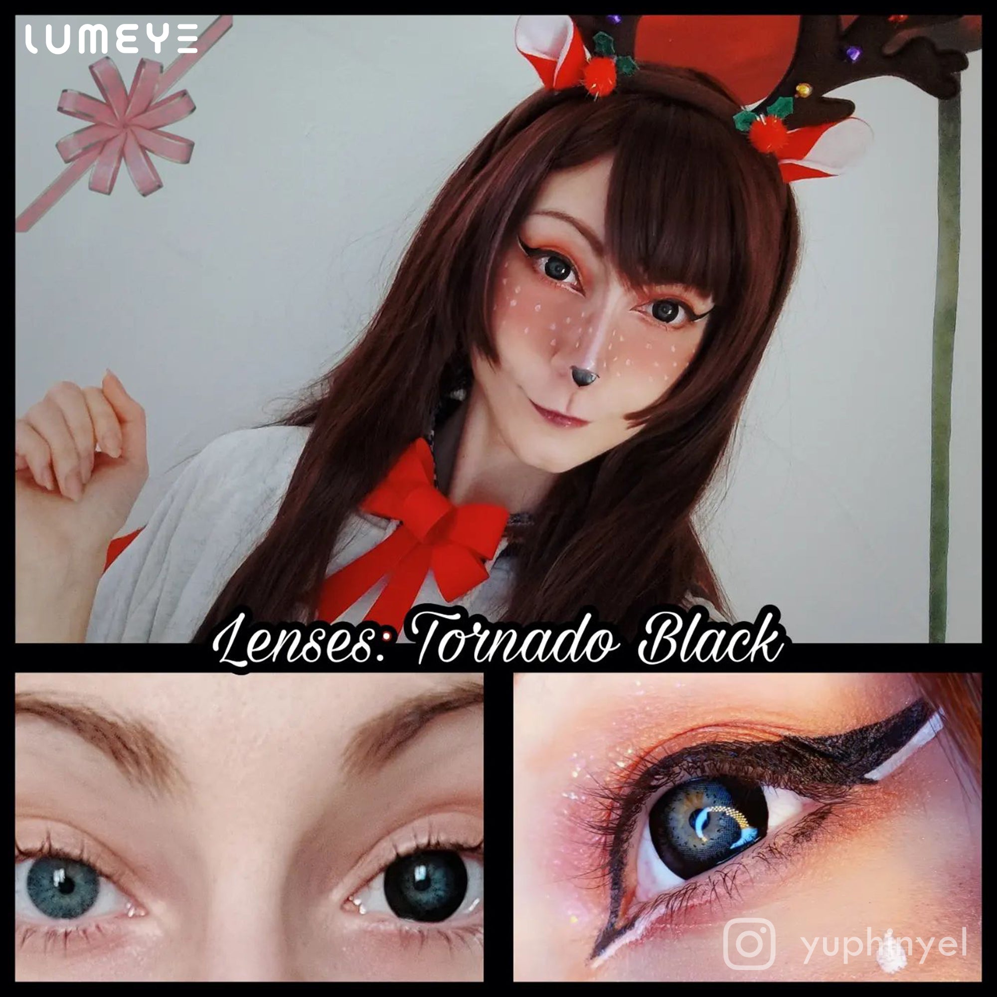 Best COLORED CONTACTS - LUMEYE Tornado Black Colored Contact Lenses - LUMEYE