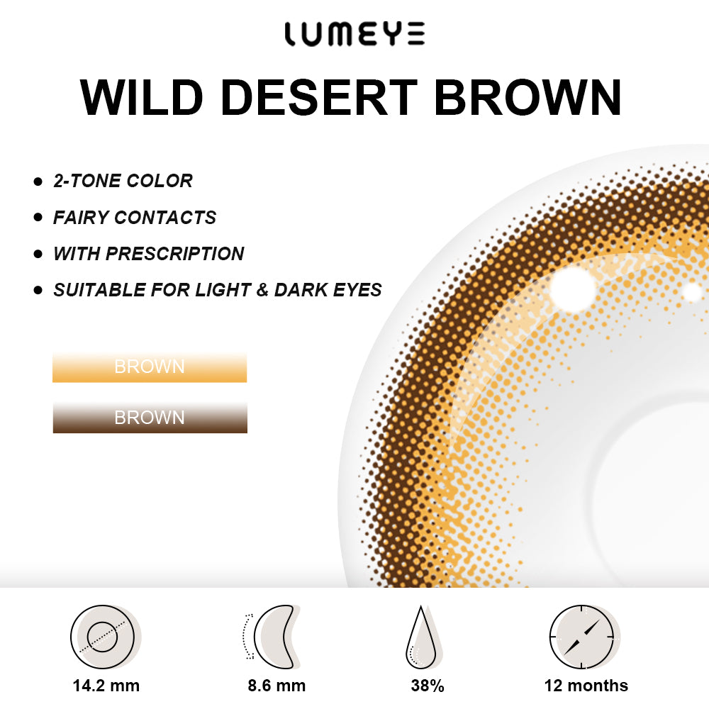 Best COLORED CONTACTS - LUMEYE Wild Desert Brown Colored Contact Lenses - LUMEYE