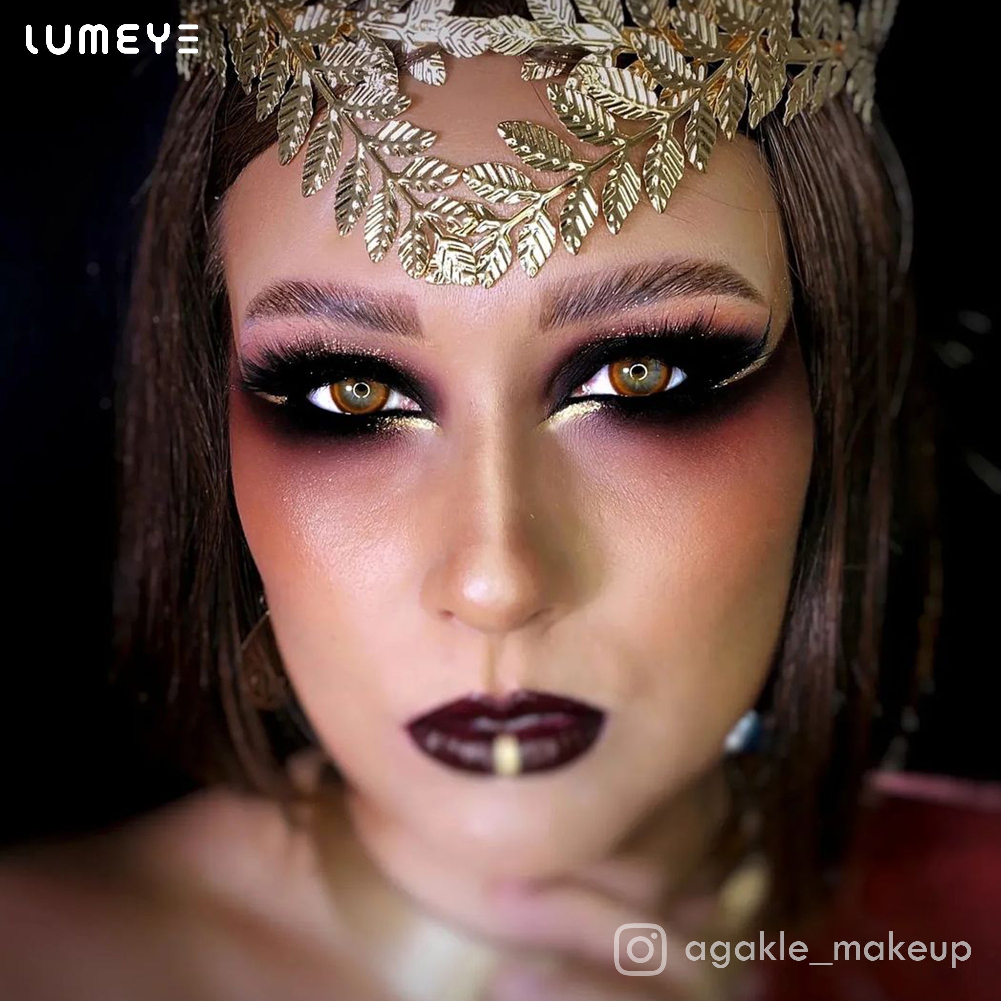 Best COLORED CONTACTS - LUMEYE Wild Desert Brown Colored Contact Lenses - LUMEYE