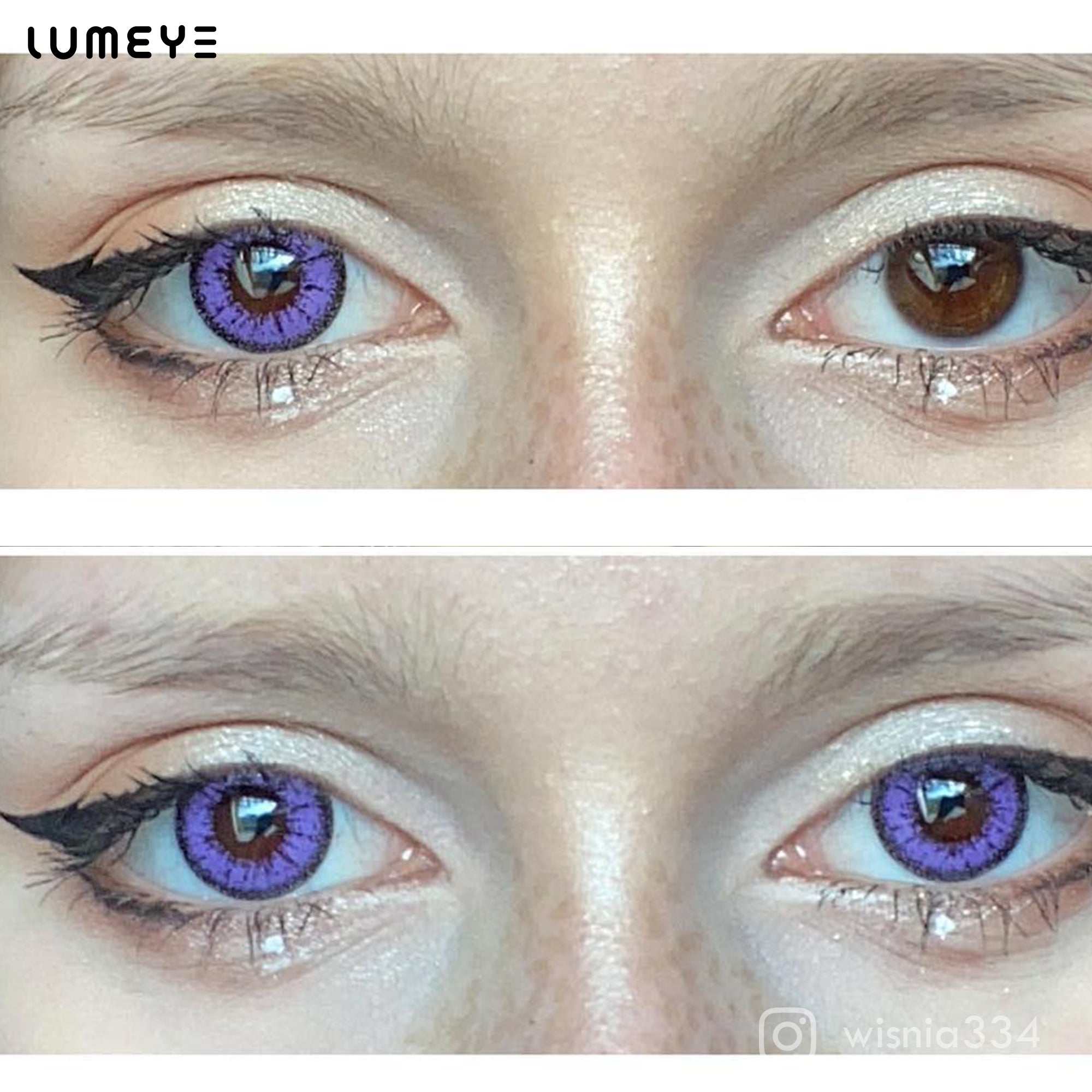 Best COLORED CONTACTS - LUMEYE Will Purple Colored Contact Lenses - LUMEYE