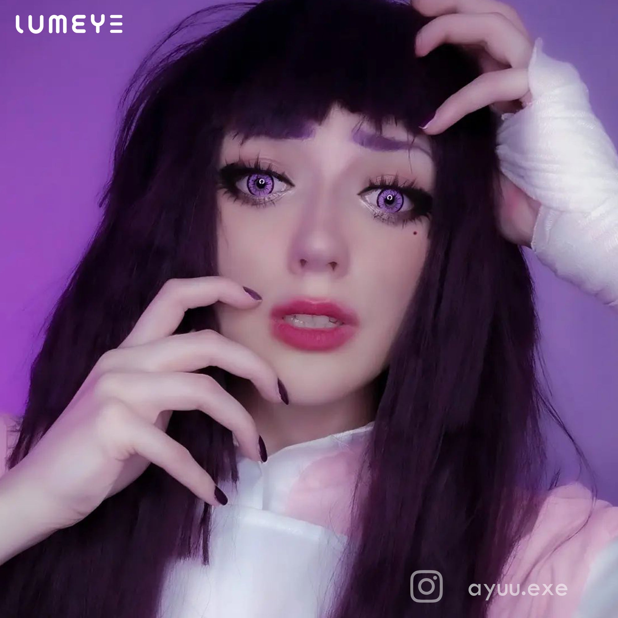 Best COLORED CONTACTS - LUMEYE Will Purple Colored Contact Lenses - LUMEYE