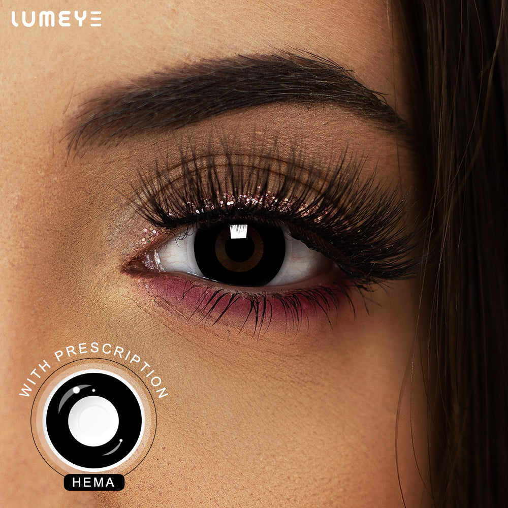 Best COLORED CONTACTS - LUMEYE Zombie Curse Black Colored Contact Lenses - LUMEYE