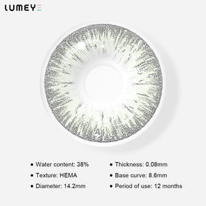Best COLORED CONTACTS - LUMEYE Meteor Gray Colored Contact Lenses - LUMEYE