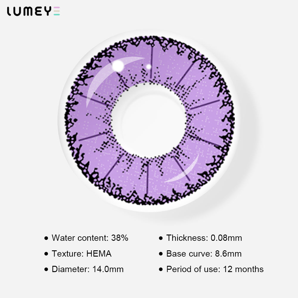 Best COLORED CONTACTS - LUMEYE Demon Purple Colored Contact Lenses - LUMEYE