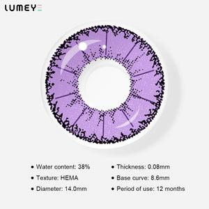 Best COLORED CONTACTS - LUMEYE Demon Purple Colored Contact Lenses - LUMEYE