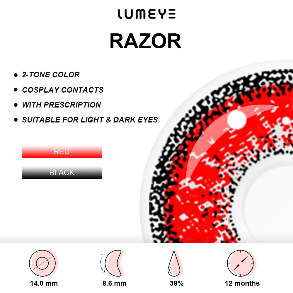 Best COLORED CONTACTS - Genshin Impact - LUMEYE Razor Colored Contact Lenses - LUMEYE