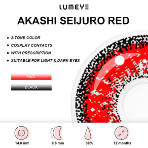 Best COLORED CONTACTS - LUMEYE Akashi Seijuro Red Colored Contact Lenses - LUMEYE