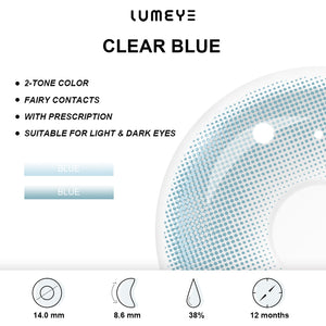 Best COLORED CONTACTS - LUMEYE Clear Blue Colored Contact Lenses - LUMEYE