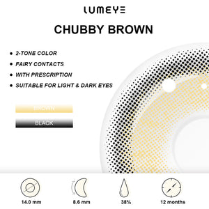 Best COLORED CONTACTS - LUMEYE Chubby Brown Colored Contact Lenses - LUMEYE