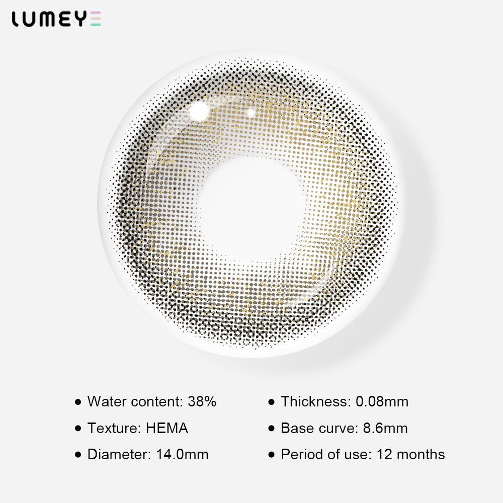 Best COLORED CONTACTS - LUMEYE Fairy Dust Black Colored Contact Lenses - LUMEYE