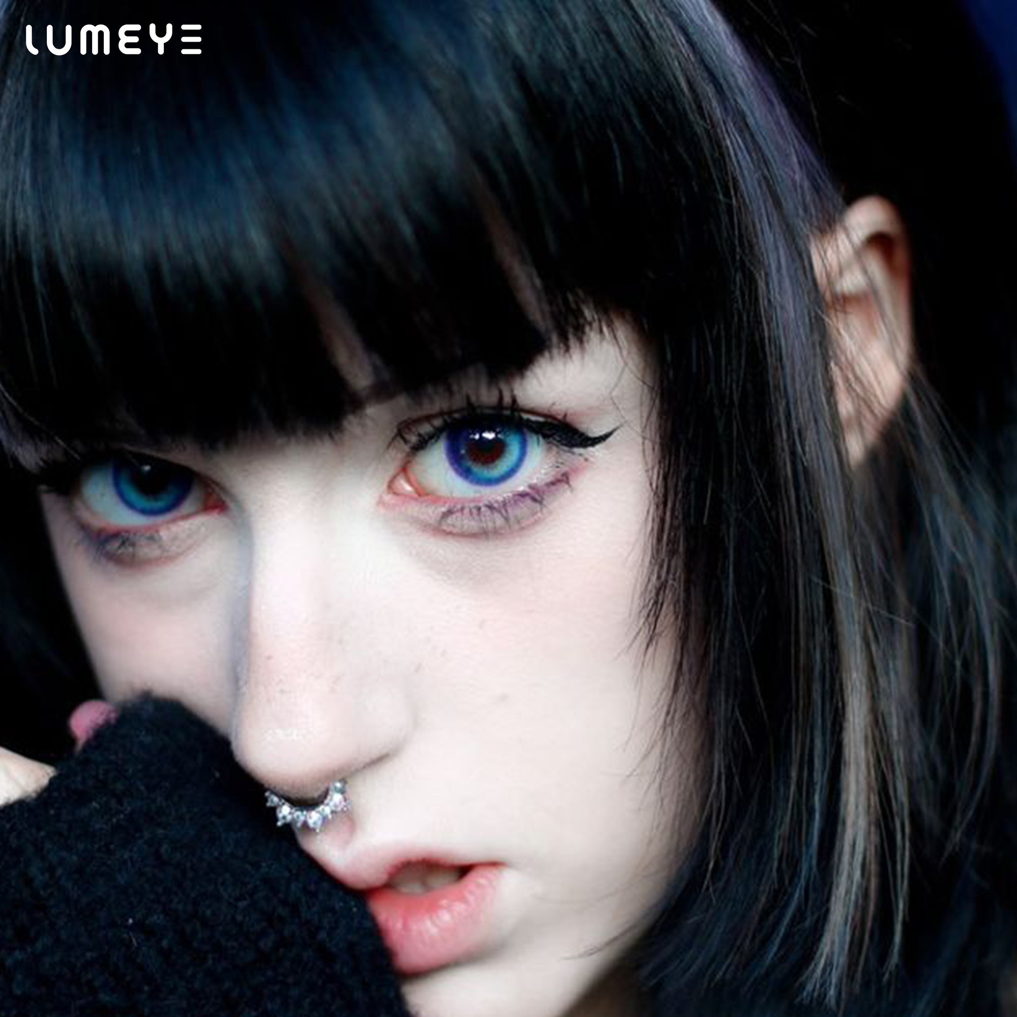 Best COLORED CONTACTS - LUMEYE Anime Blue Colored Contact Lenses - LUMEYE