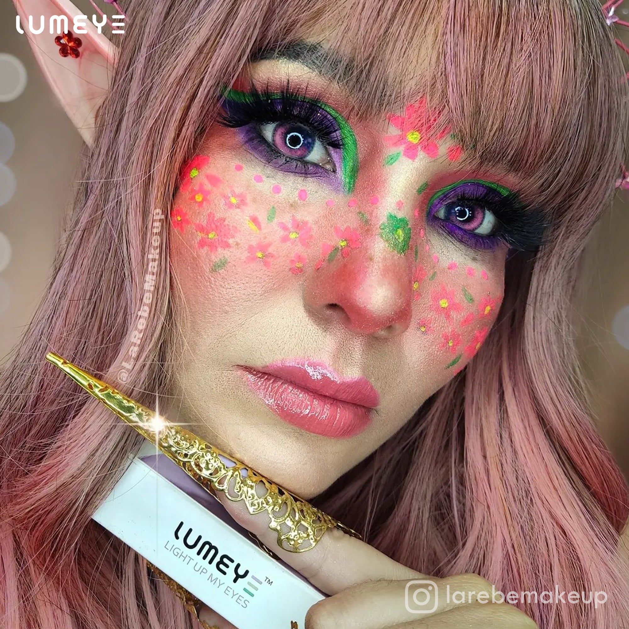 Best COLORED CONTACTS - LUMEYE Anime Pink Colored Contact Lenses - LUMEYE