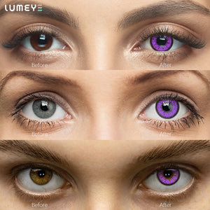 Best COLORED CONTACTS - LUMEYE Will Purple Colored Contact Lenses - LUMEYE