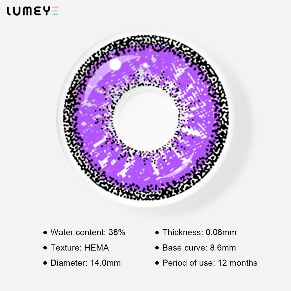 Best COLORED CONTACTS - LUMEYE Will Purple Colored Contact Lenses - LUMEYE