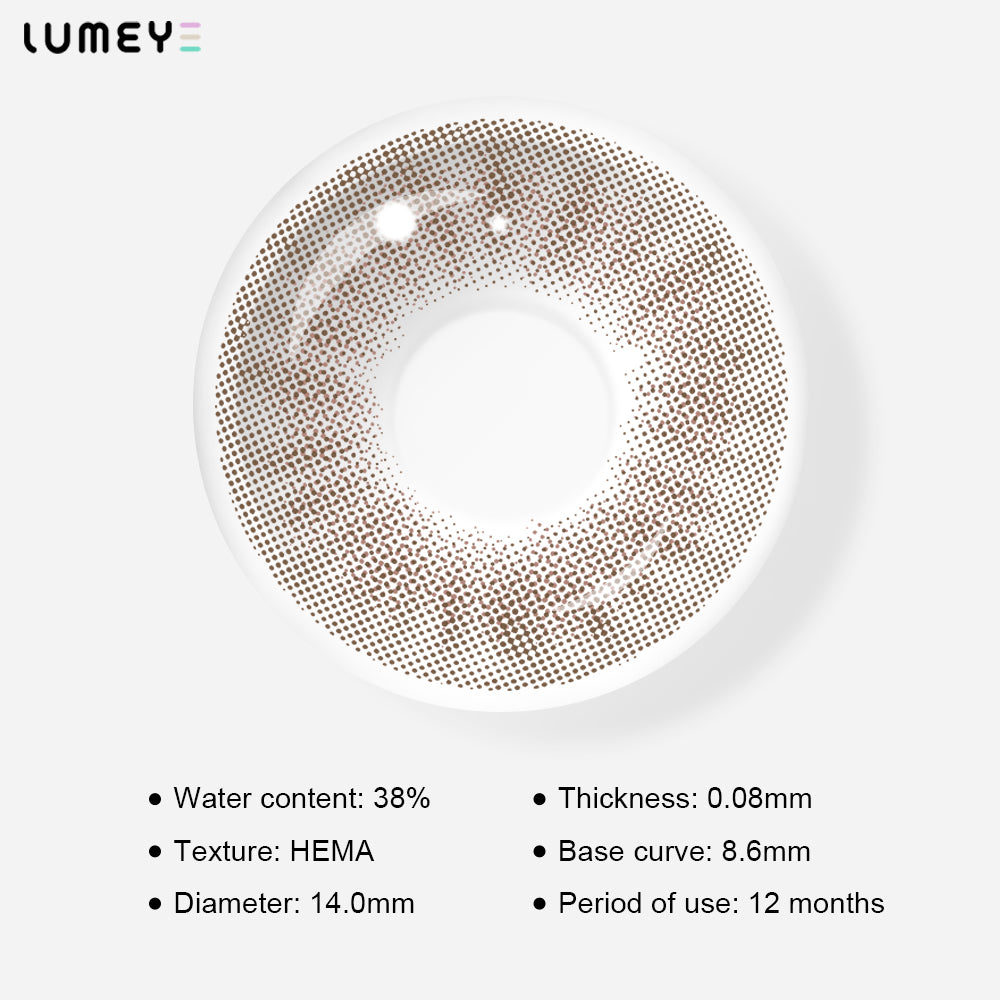 Best COLORED CONTACTS - LUMEYE Sweet Brown Colored Contact Lenses - LUMEYE