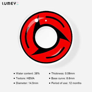 Best COLORED CONTACTS - LUMEYE Sharingan Itachi Red Colored Contact Lenses - LUMEYE