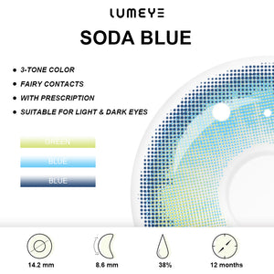 Best COLORED CONTACTS - LUMEYE Soda Blue Colored Contact Lenses - LUMEYE