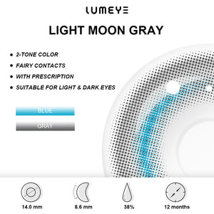 Best COLORED CONTACTS - LUMEYE Light Moon Gray Colored Contact Lenses - LUMEYE