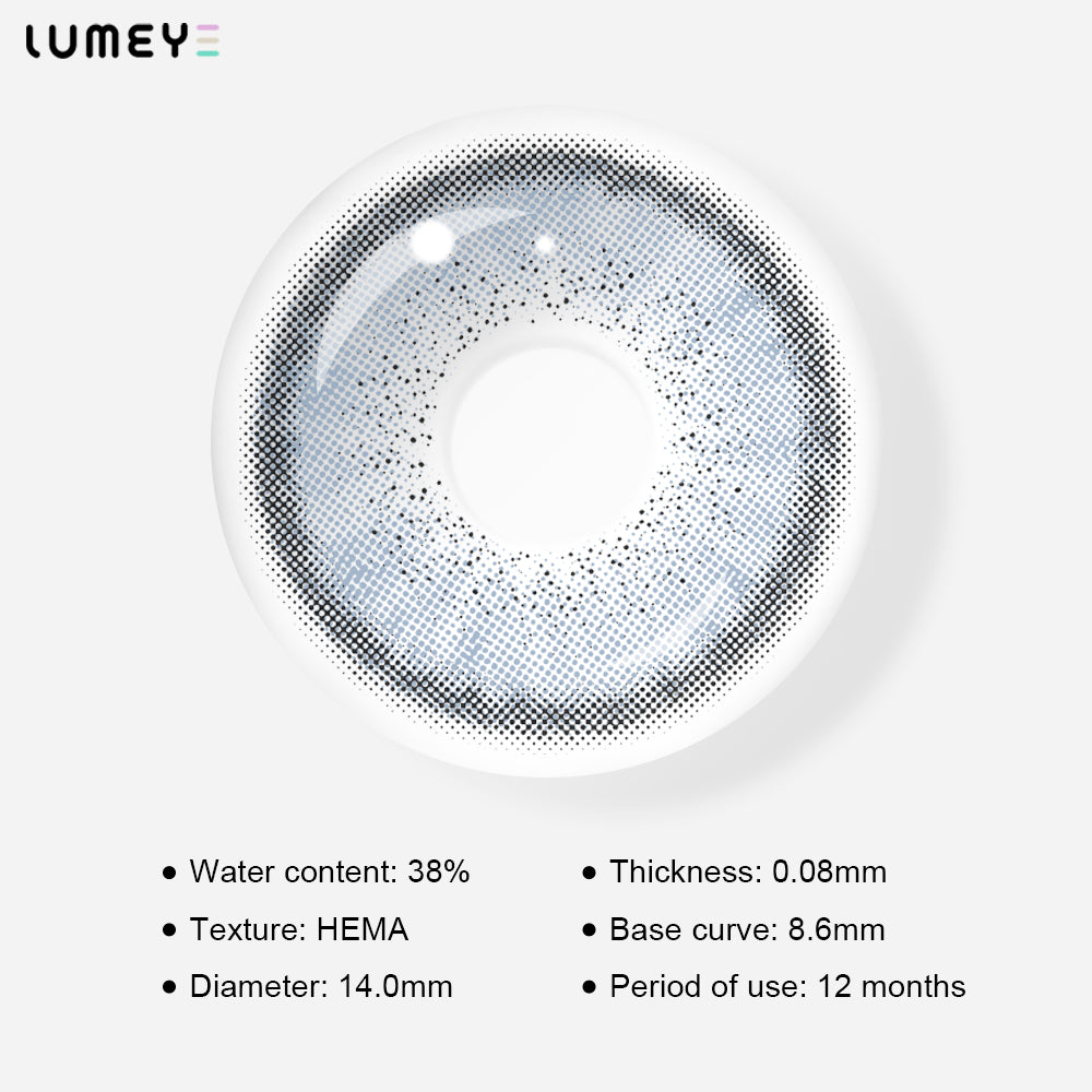 Best COLORED CONTACTS - LUMEYE Silent Ocean Blue Colored Contact Lenses - LUMEYE