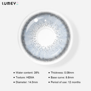 Best COLORED CONTACTS - LUMEYE Silent Ocean Blue Colored Contact Lenses - LUMEYE
