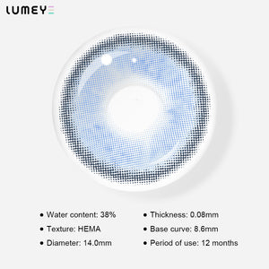 Best COLORED CONTACTS - LUMEYE Glowing Sunset Blue Colored Contact Lenses - LUMEYE
