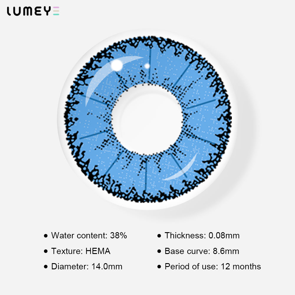 Best COLORED CONTACTS - LUMEYE Demon Blue Colored Contact Lenses - LUMEYE