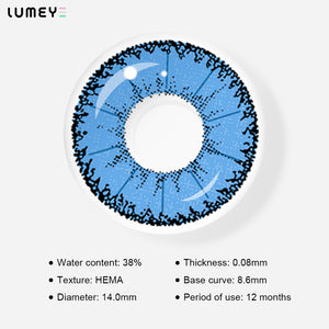 Best COLORED CONTACTS - LUMEYE Demon Blue Colored Contact Lenses - LUMEYE