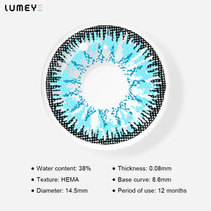 Best COLORED CONTACTS - LUMEYE Mystery Blue Colored Contact Lenses - LUMEYE