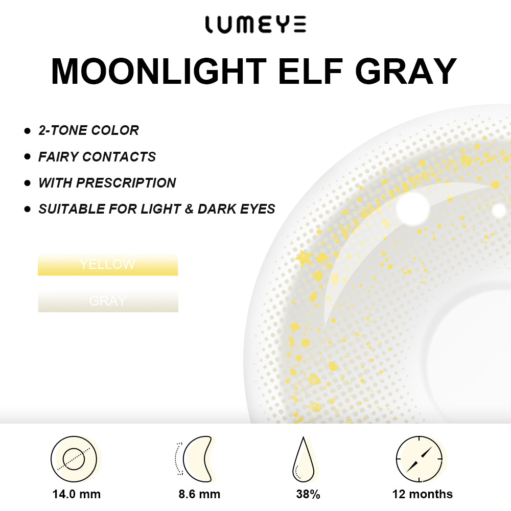 Best COLORED CONTACTS - LUMEYE Moonlight Elf Gray Colored Contact Lenses - LUMEYE