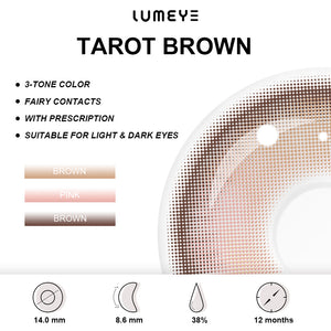 Best COLORED CONTACTS - LUMEYE Tarot Brown Colored Contact Lenses - LUMEYE