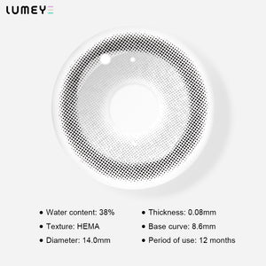 Best COLORED CONTACTS - LUMEYE Chubby Gray Colored Contact Lenses - LUMEYE