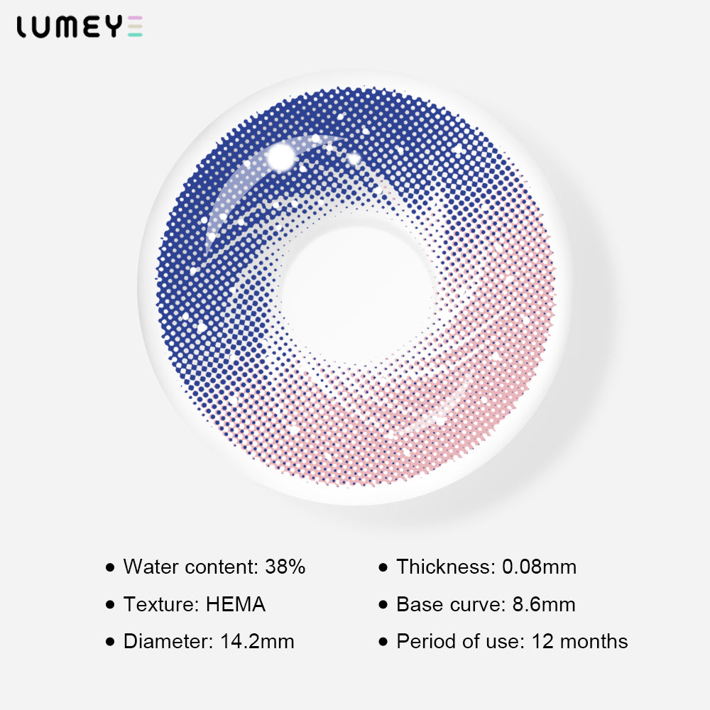 Best COLORED CONTACTS - LUMEYE Dreamy Galaxy Pink Colored Contact Lenses - LUMEYE