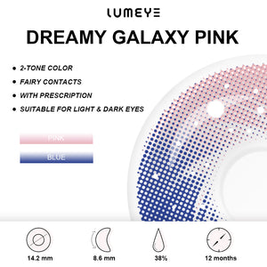 Best COLORED CONTACTS - LUMEYE Dreamy Galaxy Pink Colored Contact Lenses - LUMEYE