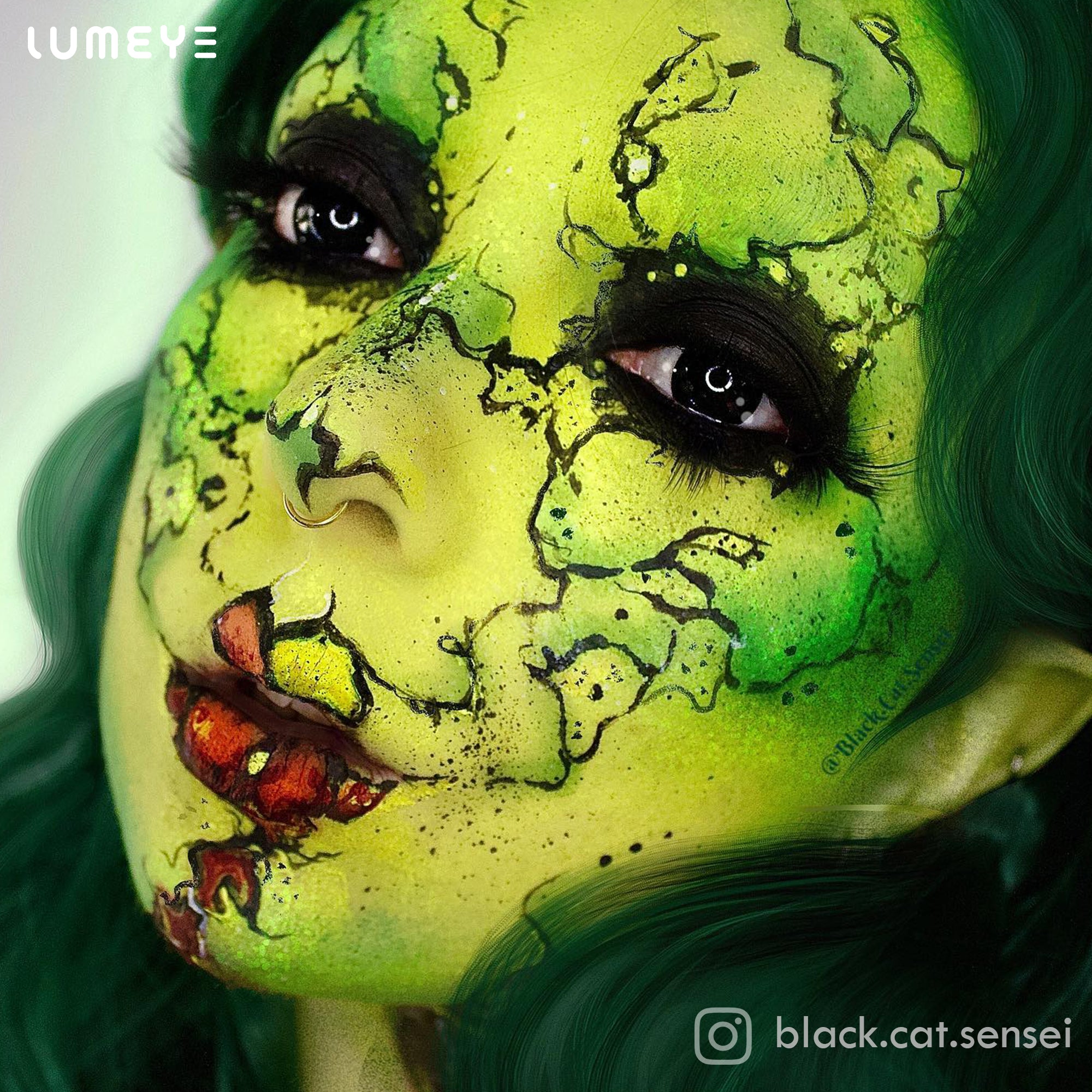 Best COLORED CONTACTS - LUMEYE Blind Black Colored Contact Lenses - LUMEYE