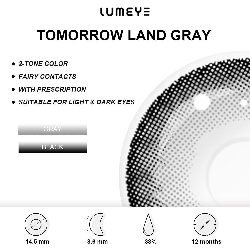 Best COLORED CONTACTS - LUMEYE Tomorrow Land Gray Colored Contact Lenses - LUMEYE